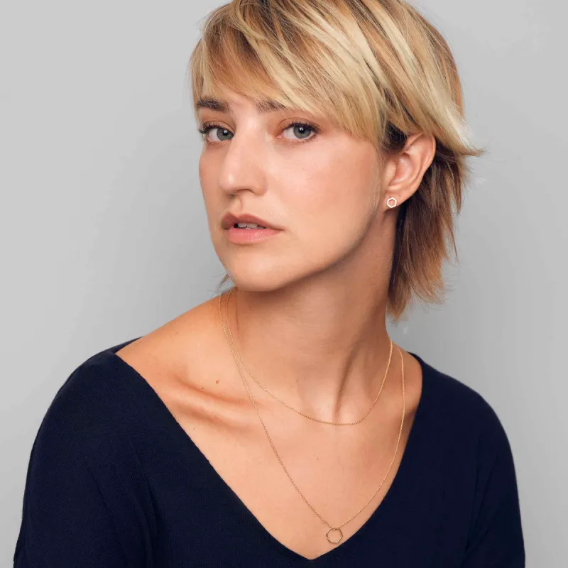 Open Hexagon Studs sold by Ivalo.com