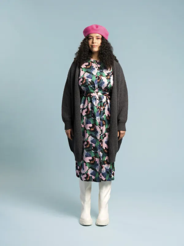 Alma Wool Cardigan Asphalt grey sold by Ivalo.com