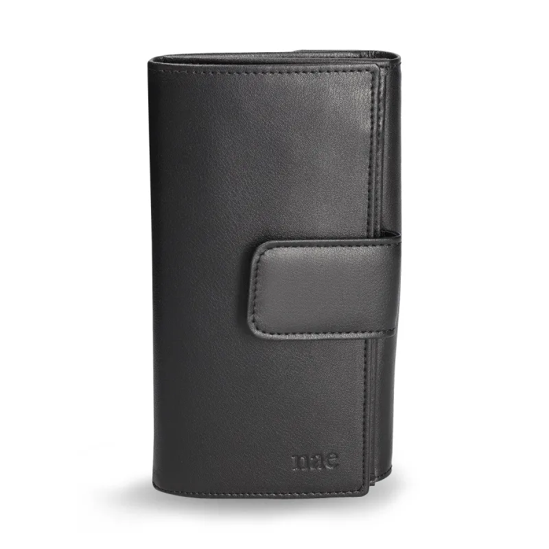 Lara Black Vegan Bifold Purse Wallet sold by Ivalo.com