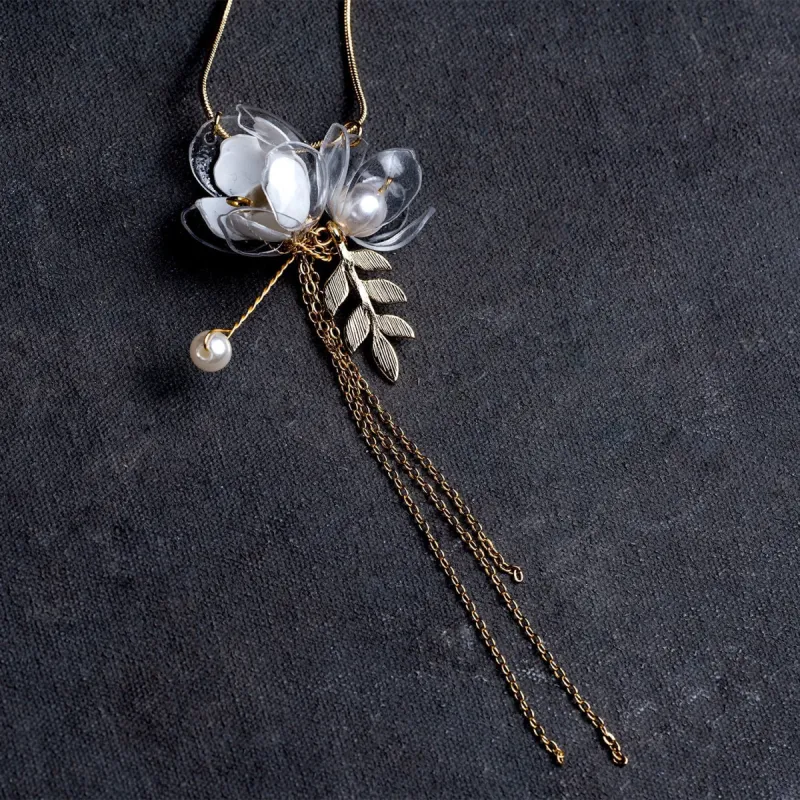 Jasmine Triple Flower Drop Necklace sold by Ivalo.com