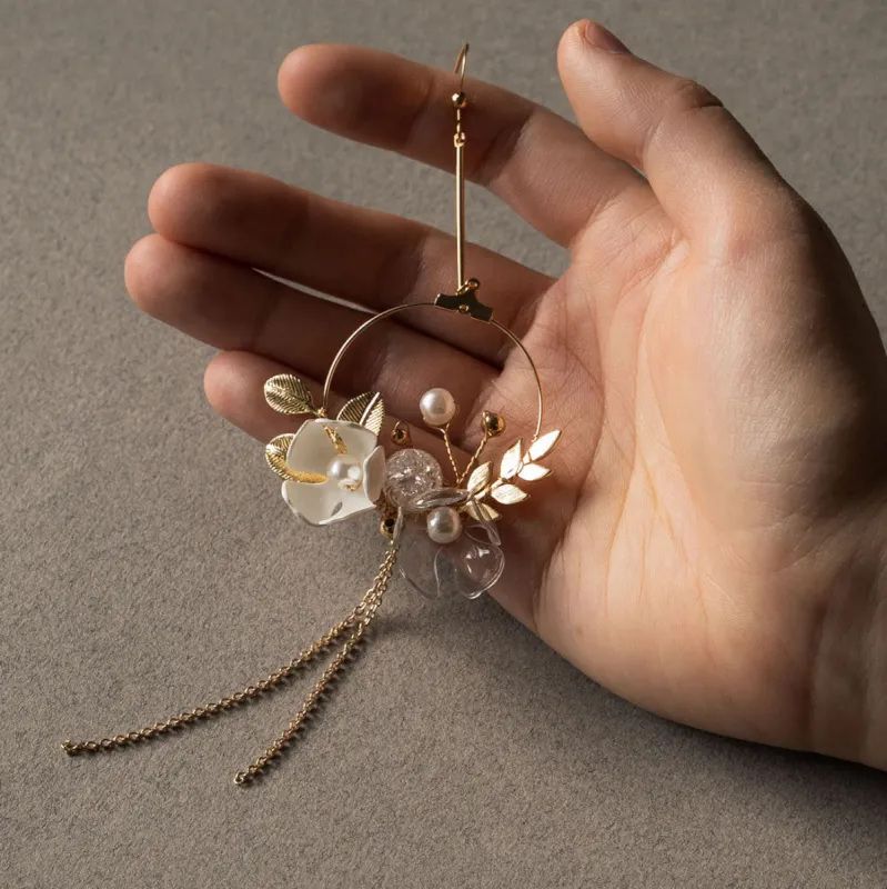 Floral Garland Drip Earrings sold by Ivalo.com