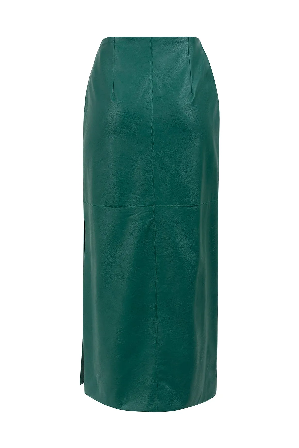 Regina Midi Faux-Leather Skirt Green sold by Ivalo.com product image thumbnail 3