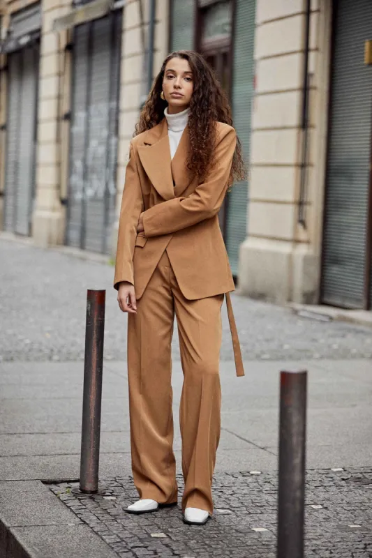 Jorja High-Waist Trousers Camel sold by Ivalo.com