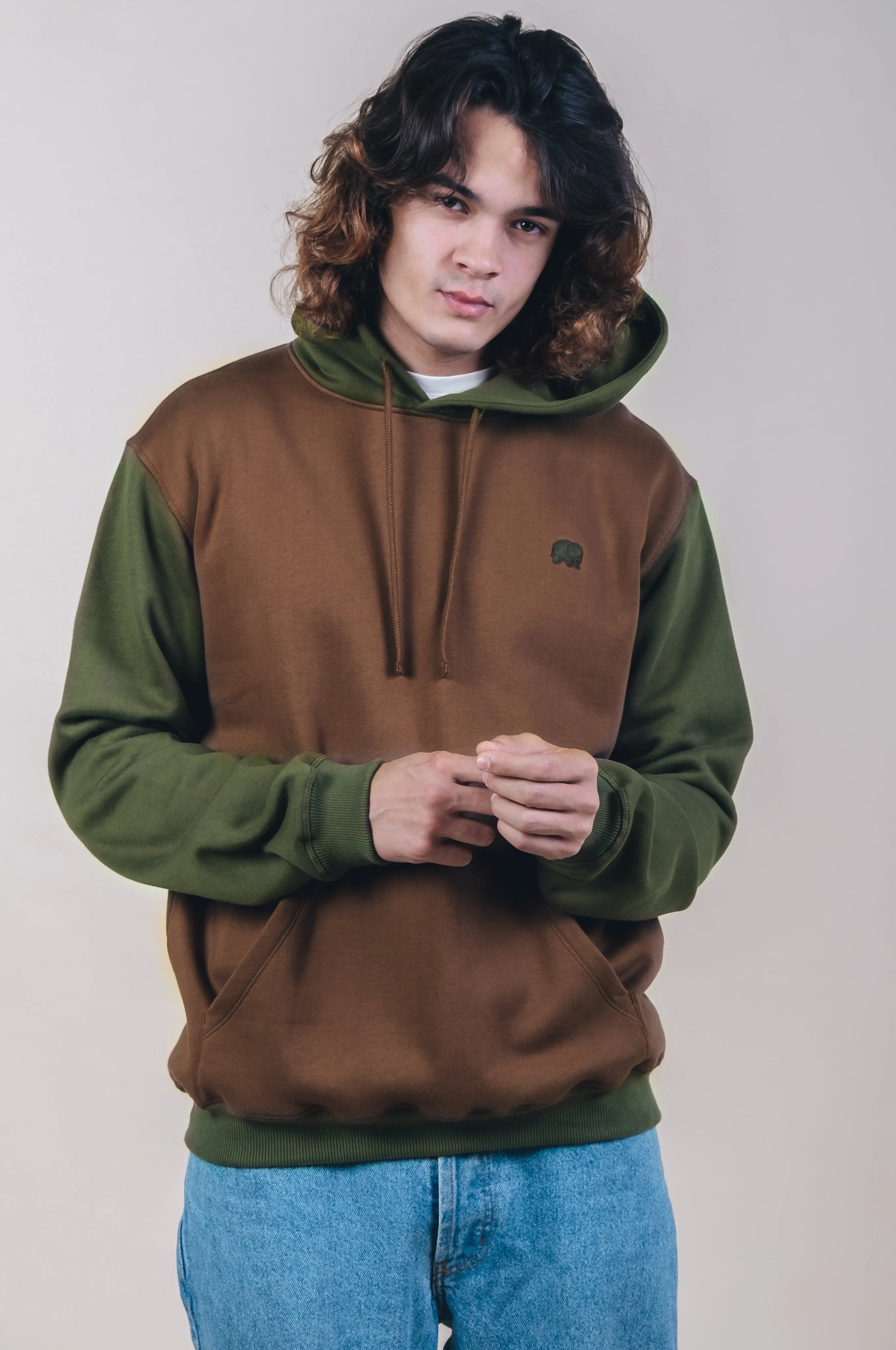 Color Block Hoodie Olive Woods sold by Ivalo.com product image thumbnail 4