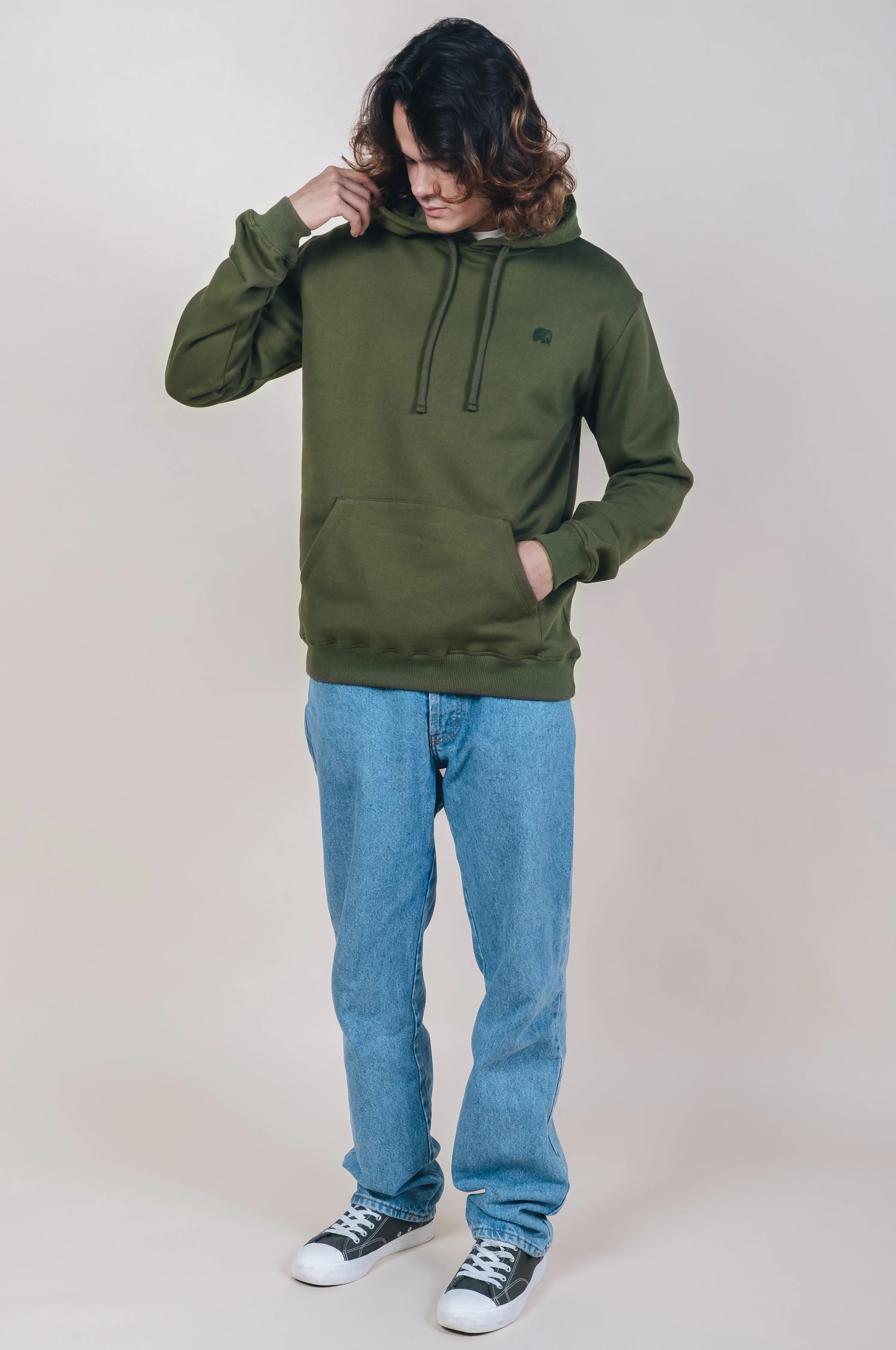 Organic Essential Hoodie Dark Olive sold by Ivalo.com product image thumbnail 4