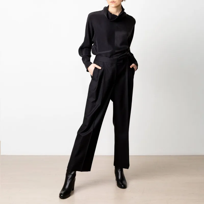 Swipe Wide Wool Pants Black sold by Ivalo.com