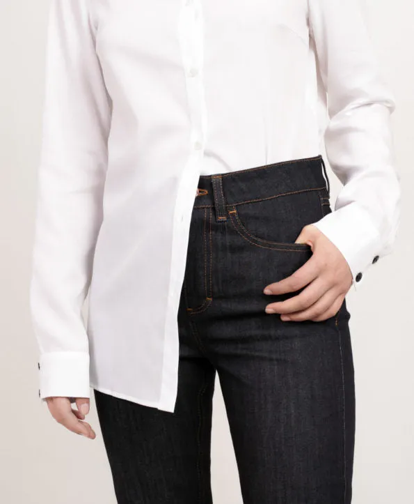 Cropped Denim Dark Blue & Tabacco Stitch sold by Ivalo.com product image thumbnail 3