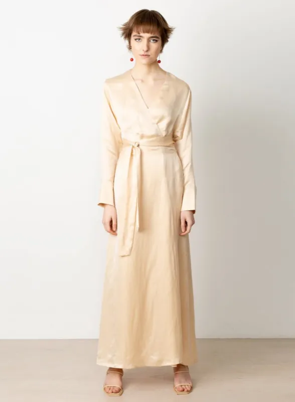 Maxi Wrap Dress Champagne sold by Ivalo.com