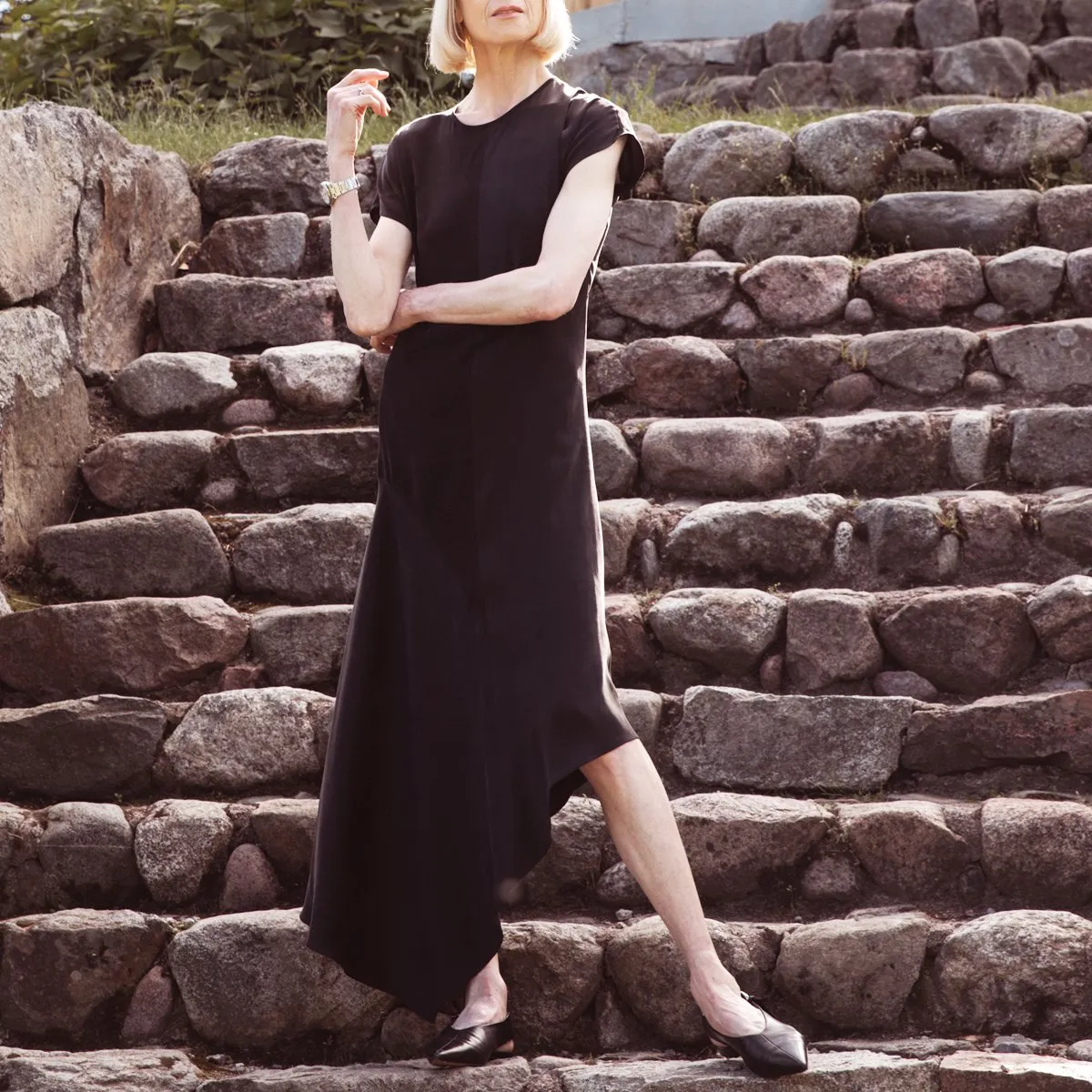 Dance Asymmetrical Silk Dress Black sold by Ivalo.com product image thumbnail 5