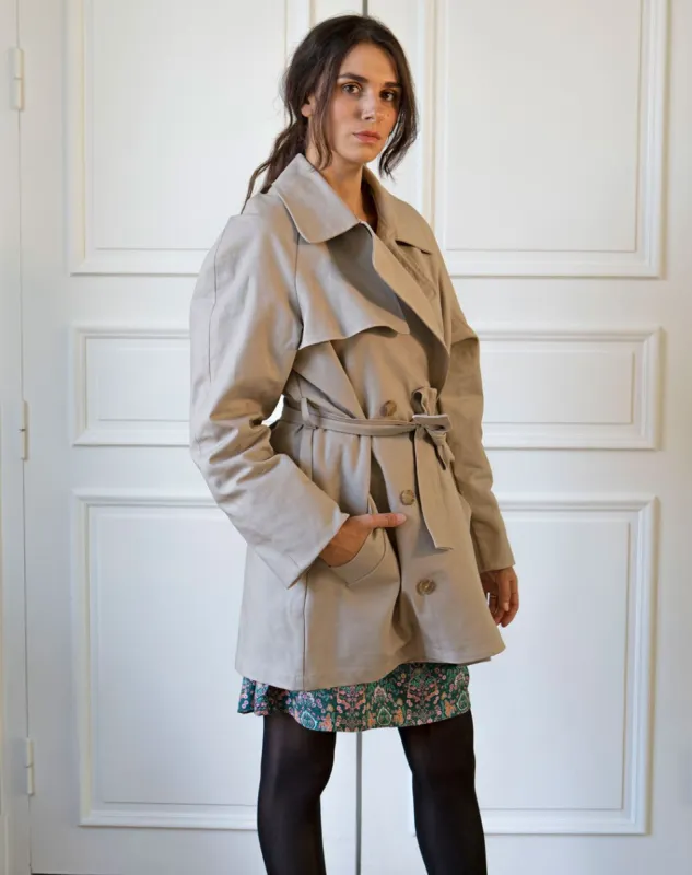 Zorane Short Trench Coat Beige sold by Ivalo.com
