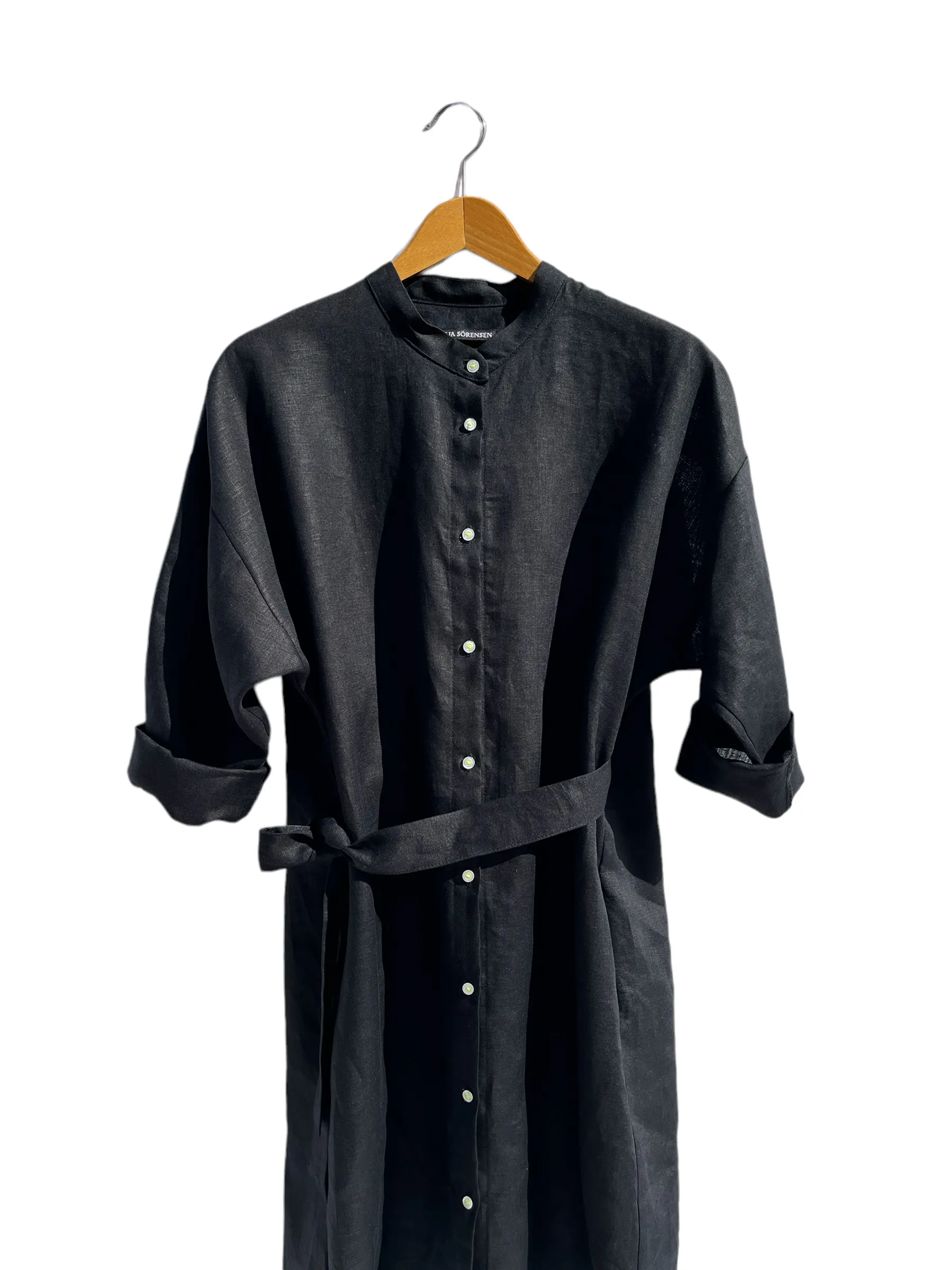 Oval Shirt Dress Winter Linen Black sold by Ivalo.com product image thumbnail 5