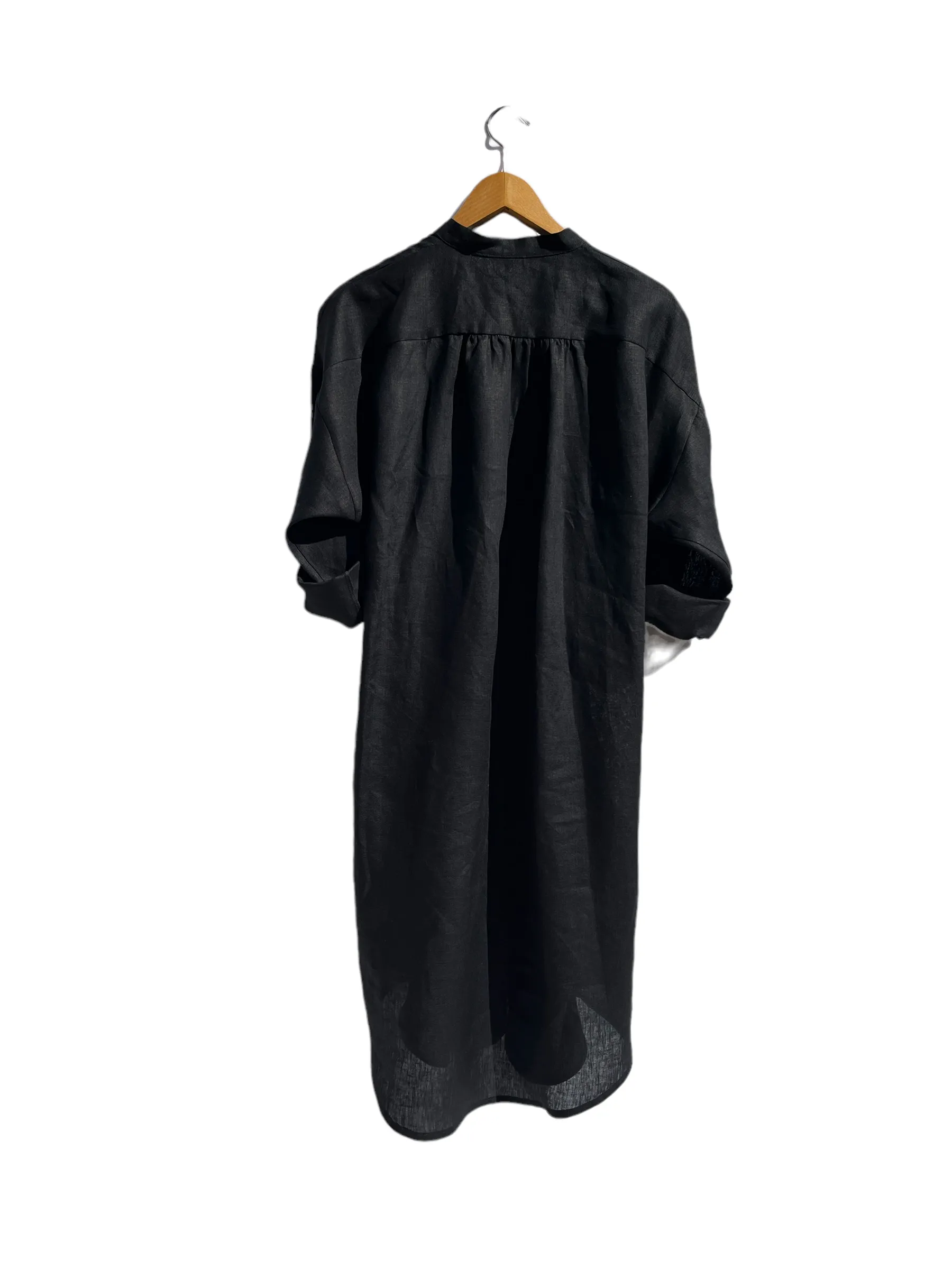 Oval Shirt Dress Winter Linen Black sold by Ivalo.com product image thumbnail 4