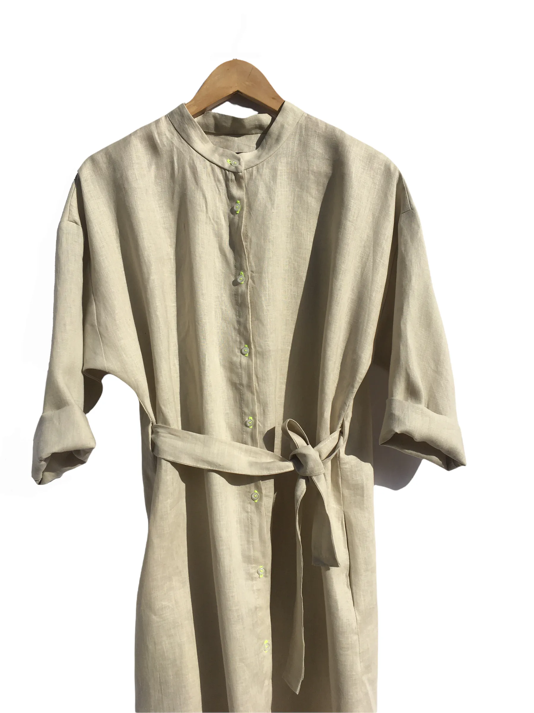Oval Shirt Dress Winter Linen Beige sold by Ivalo.com product image thumbnail 2