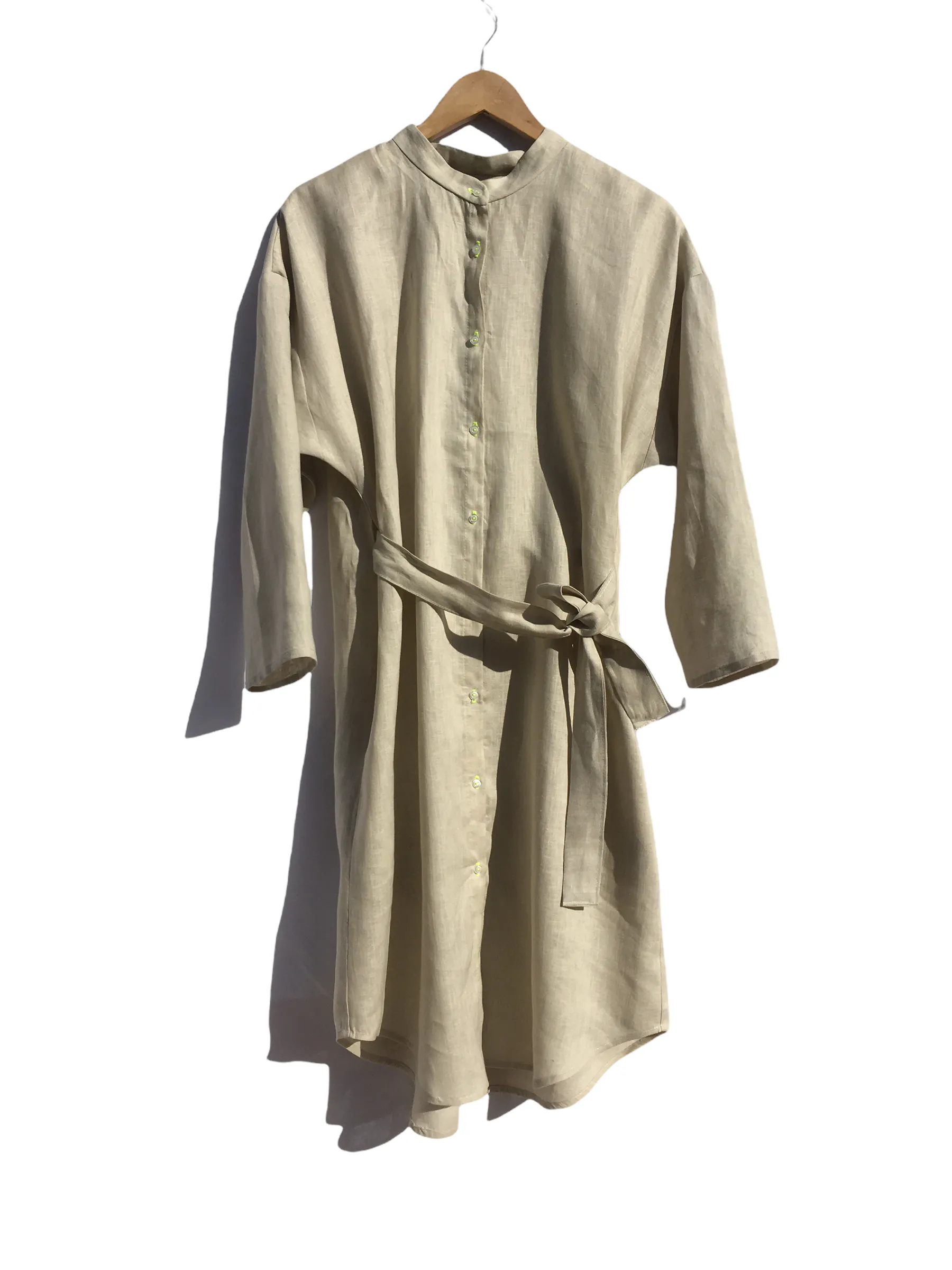 Oval Shirt Dress Winter Linen Beige sold by Ivalo.com product image thumbnail 3