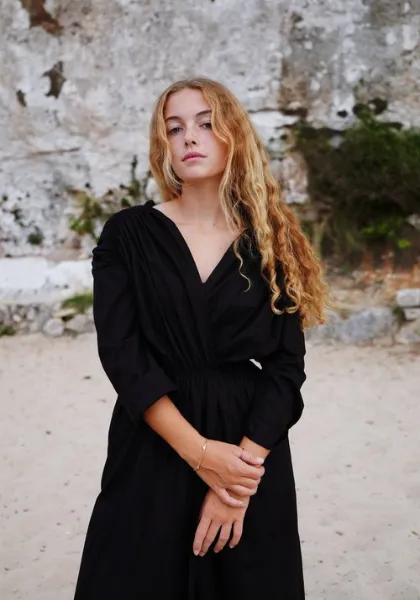 Wrap Dress Organic Green Poplin sold by Ivalo.com product image thumbnail 2