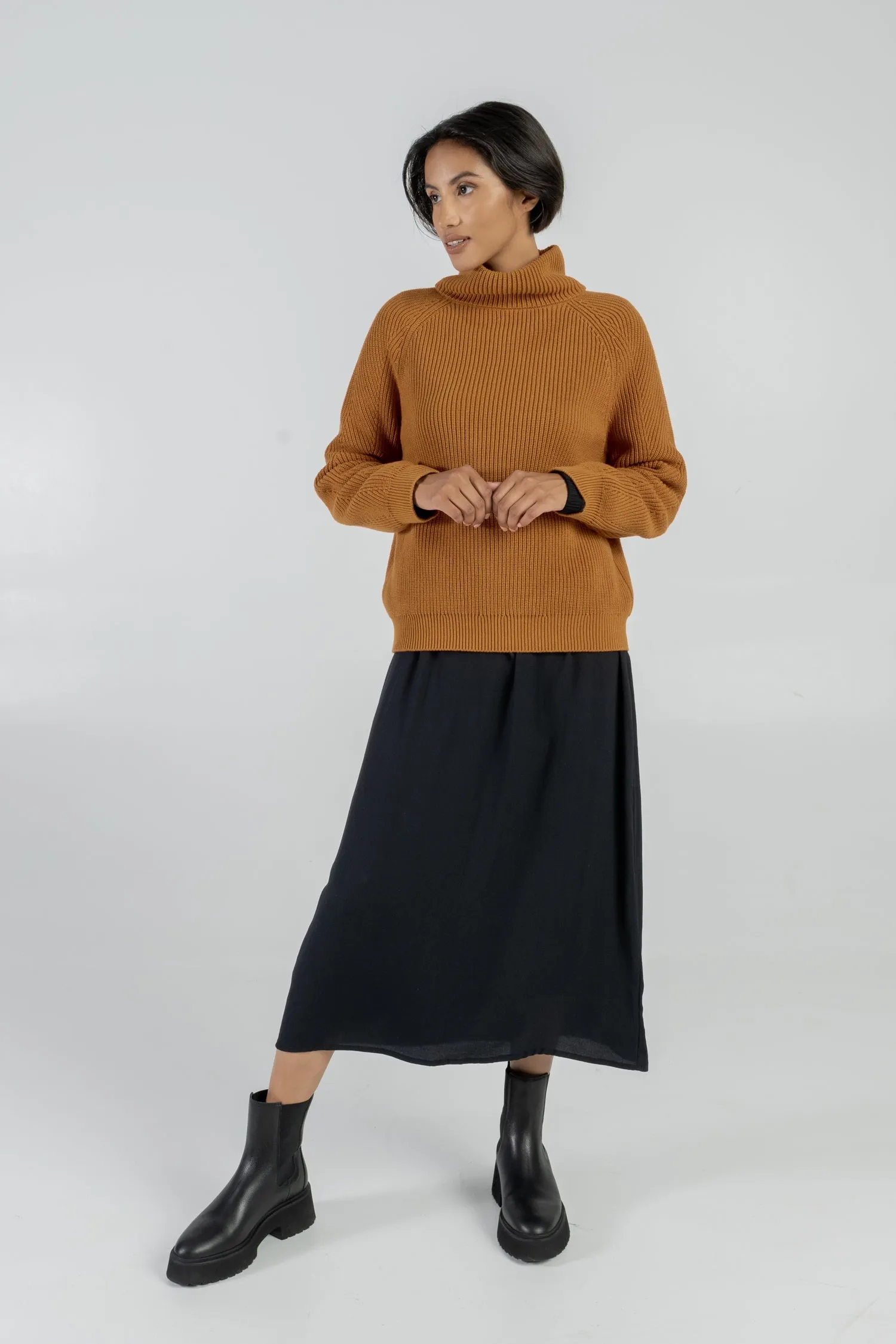 Organic Cotton Knitted Jumper Dark Honey sold by Ivalo.com product image thumbnail 4