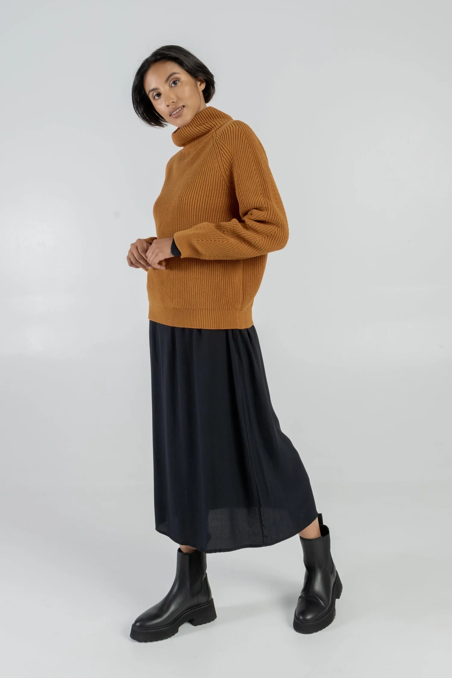 Organic Cotton Knitted Jumper Dark Honey sold by Ivalo.com product image thumbnail 5