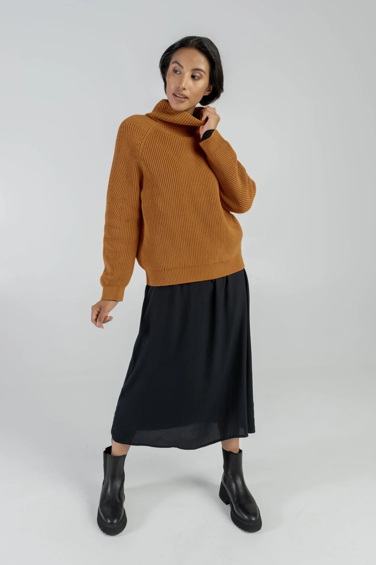 Organic Cotton Knitted Jumper Dark Honey sold by Ivalo.com product image thumbnail 3