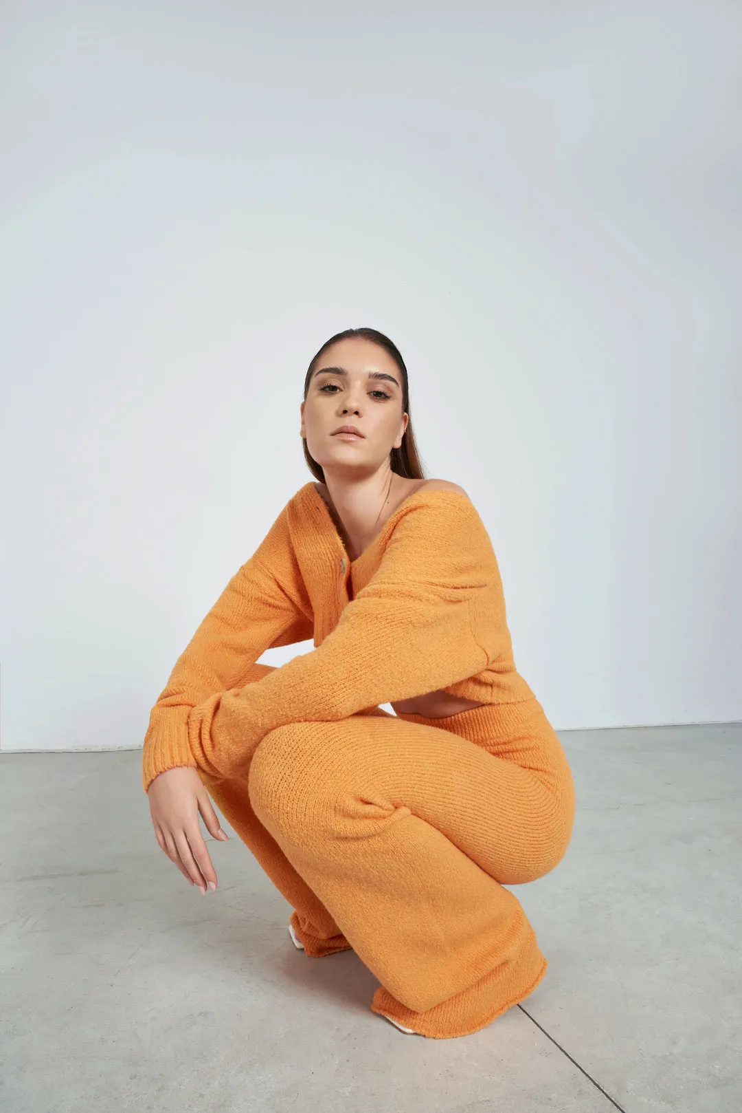 The Kate Crop Cardigan Orange sold by Ivalo.com