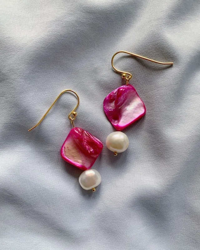 Waves Fuchsia Earrings sold by Ivalo.com