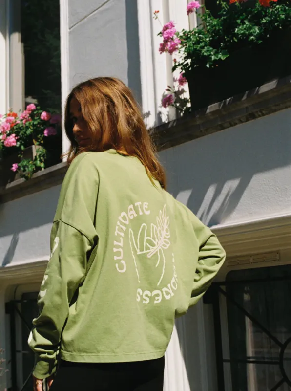 Vondel Cultivate Kindness Long Sleeve T-Shirt Turtle Green sold by Ivalo.com