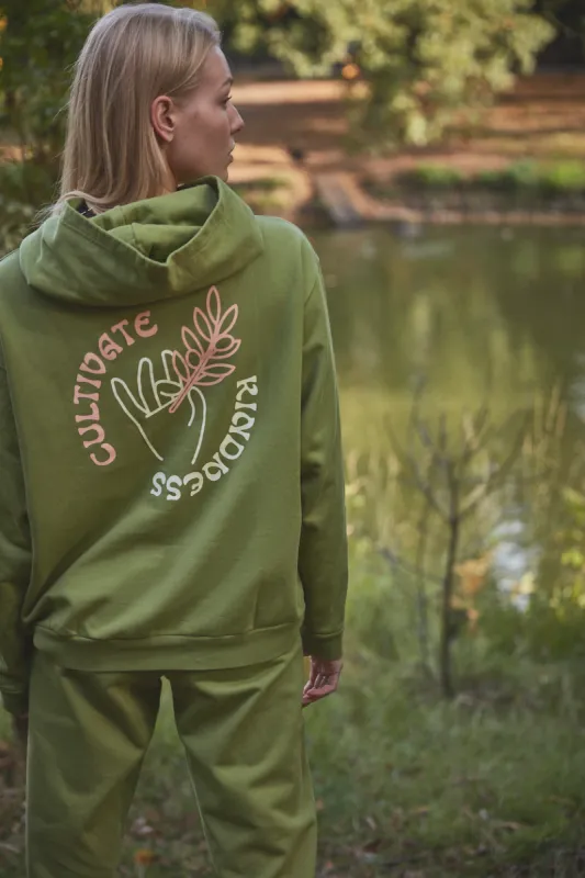 Jordaan Cultivate Kindness Hoodie Turtle Green sold by Ivalo.com