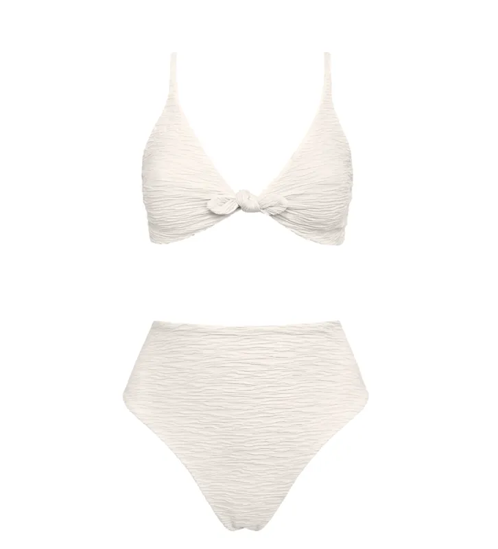 Jacquard Leona + Skyline High Bikini Set Cream sold by Ivalo.com