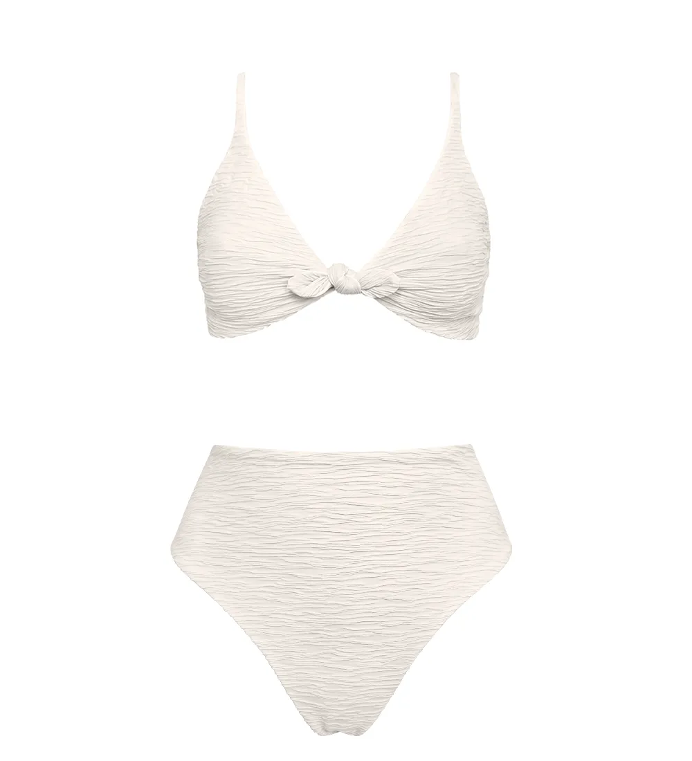 Jacquard Leona + Skyline High Bikini Set Cream sold by Ivalo.com