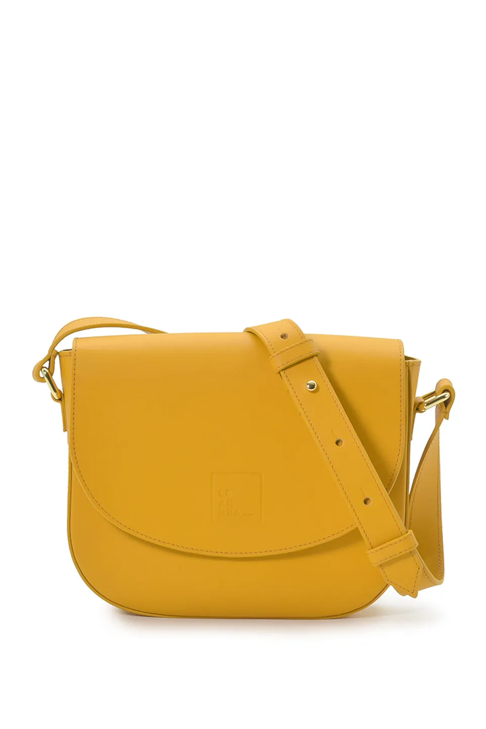 Leather Shoulder Bag Mustard sold by Ivalo.com