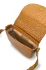 Croco Engraved Leather Shoulder Bag Camel sold by Ivalo.com