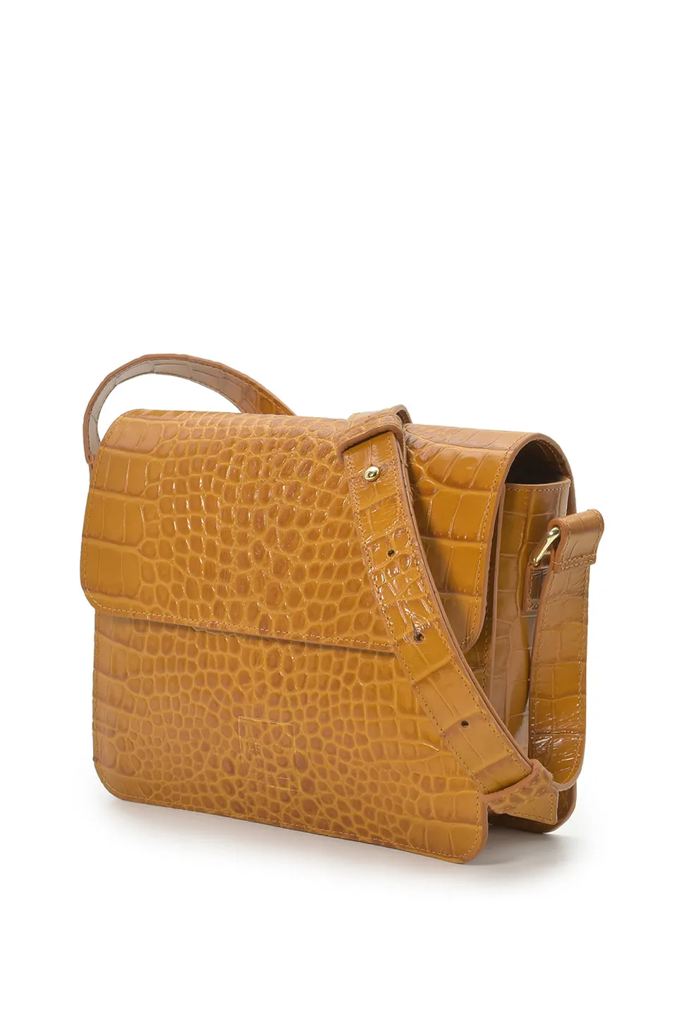 Squere Leather Shoulder Bag Camel sold by Ivalo.com product image thumbnail 2
