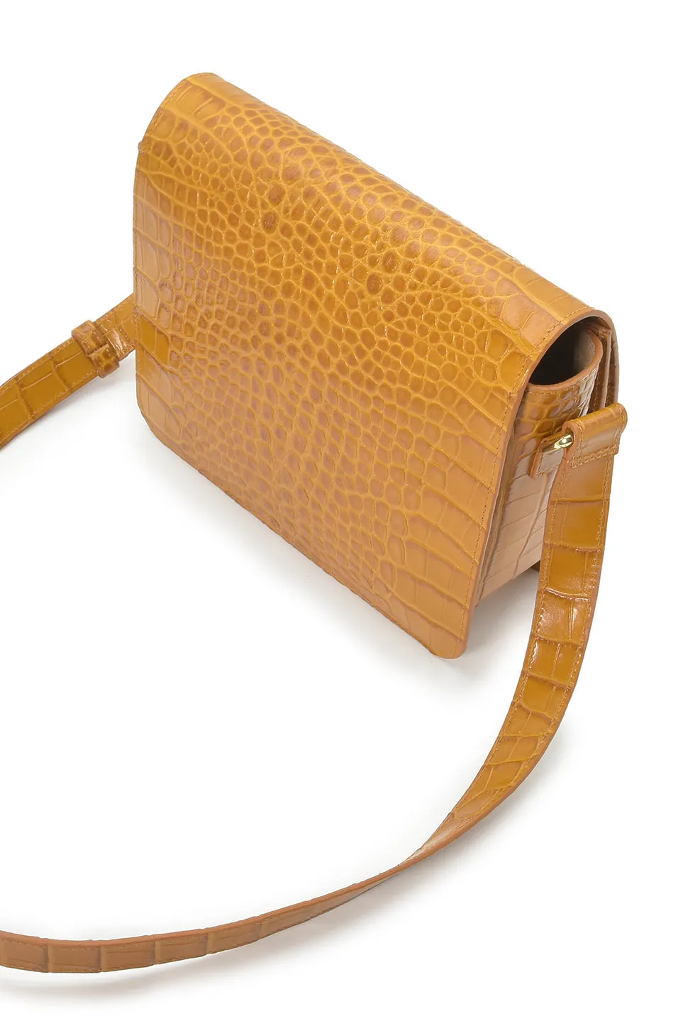 Squere Leather Shoulder Bag Camel sold by Ivalo.com product image thumbnail 3
