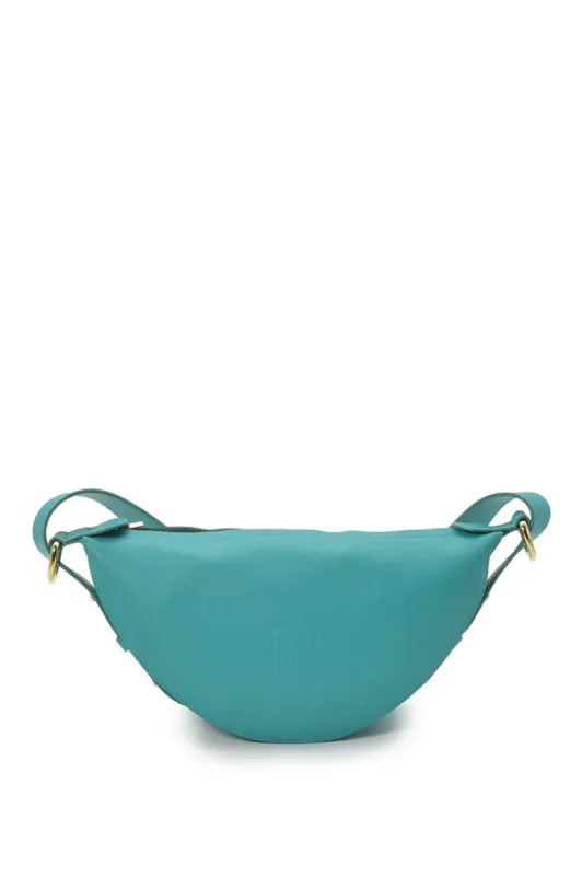 Multi-Position Half Moon Shoulder Bag Turquoise sold by Ivalo.com