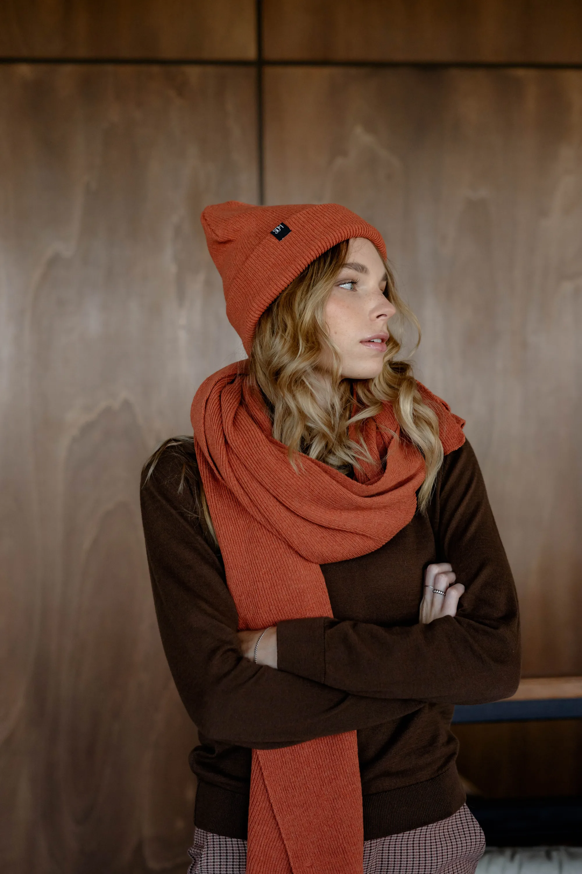 Knitted Beanie Orange sold by Ivalo.com product image thumbnail 2