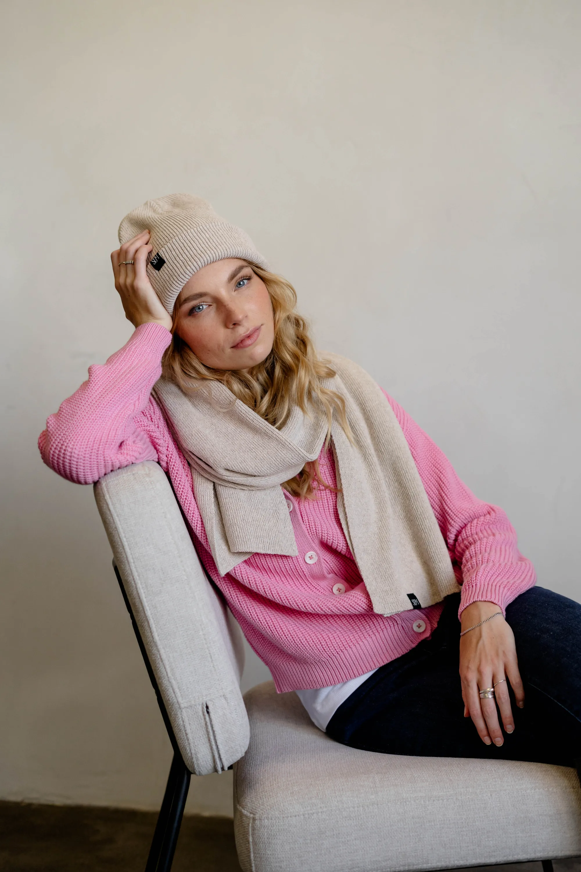 Knitted Scarf Sand sold by Ivalo.com