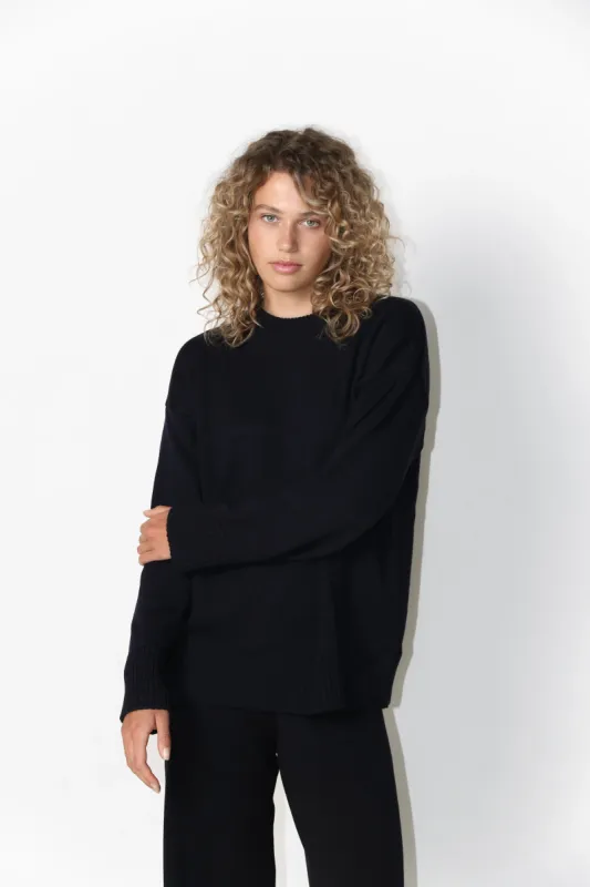 Heavy Merino Crew Knit Navy sold by Ivalo.com