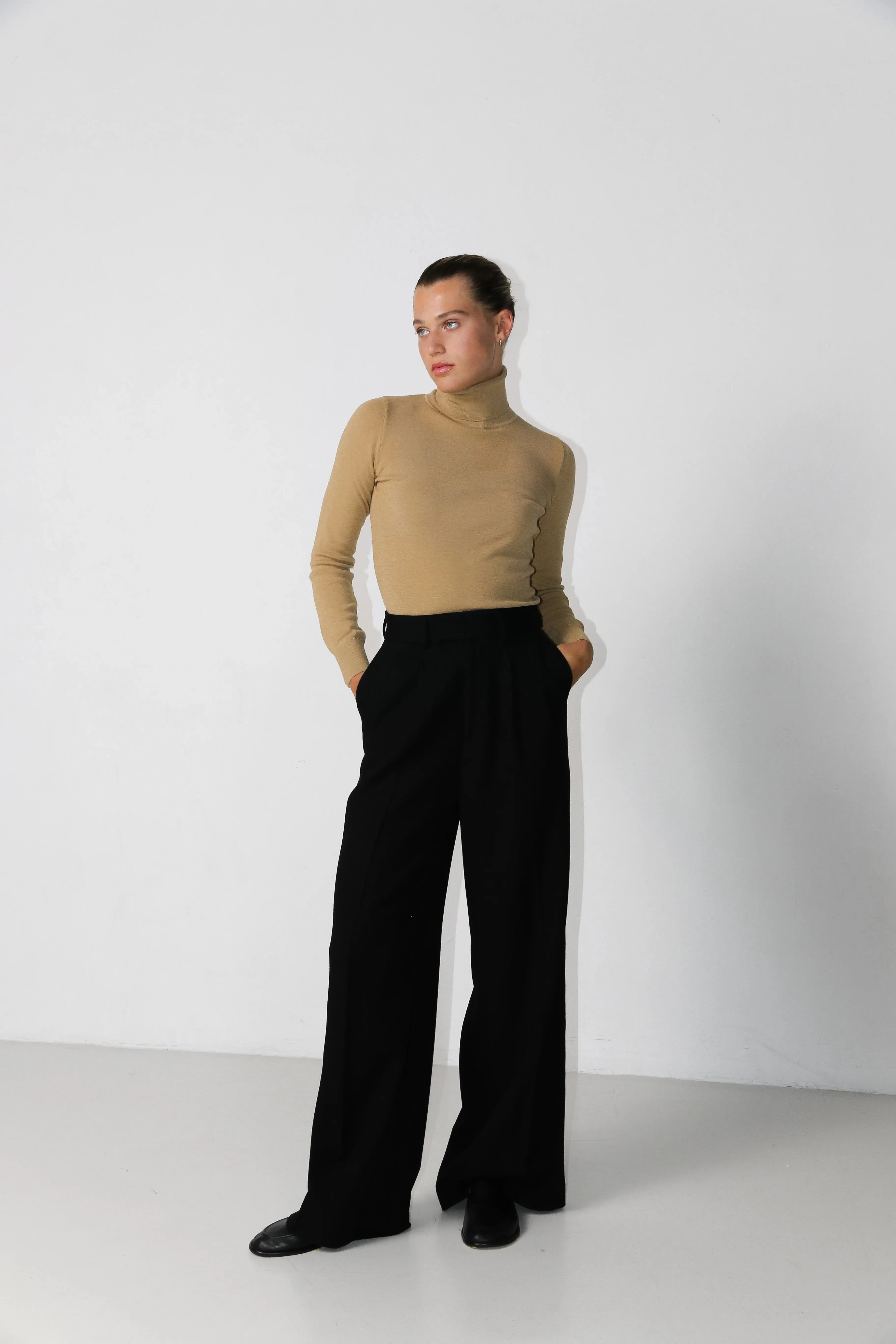 Merino Roll Neck Camel sold by Ivalo.com product image thumbnail 2