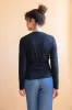 Wrap-Over Top Olivier Black Long Sleeves sold by Ivalo.com