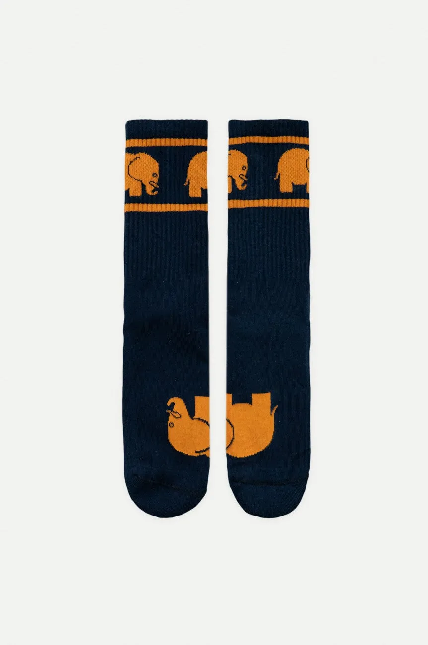 Navy Bamboo Athletic Socks sold by Ivalo.com
