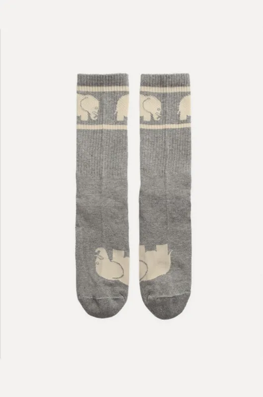 Grey Organic Cotton Athletic Socks sold by Ivalo.com