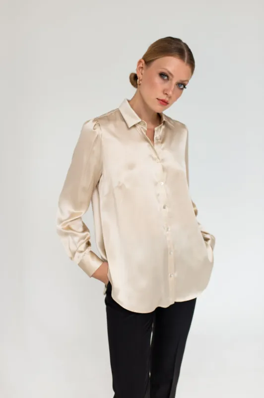 Enteliér Silk Shirt Beige sold by Ivalo.com