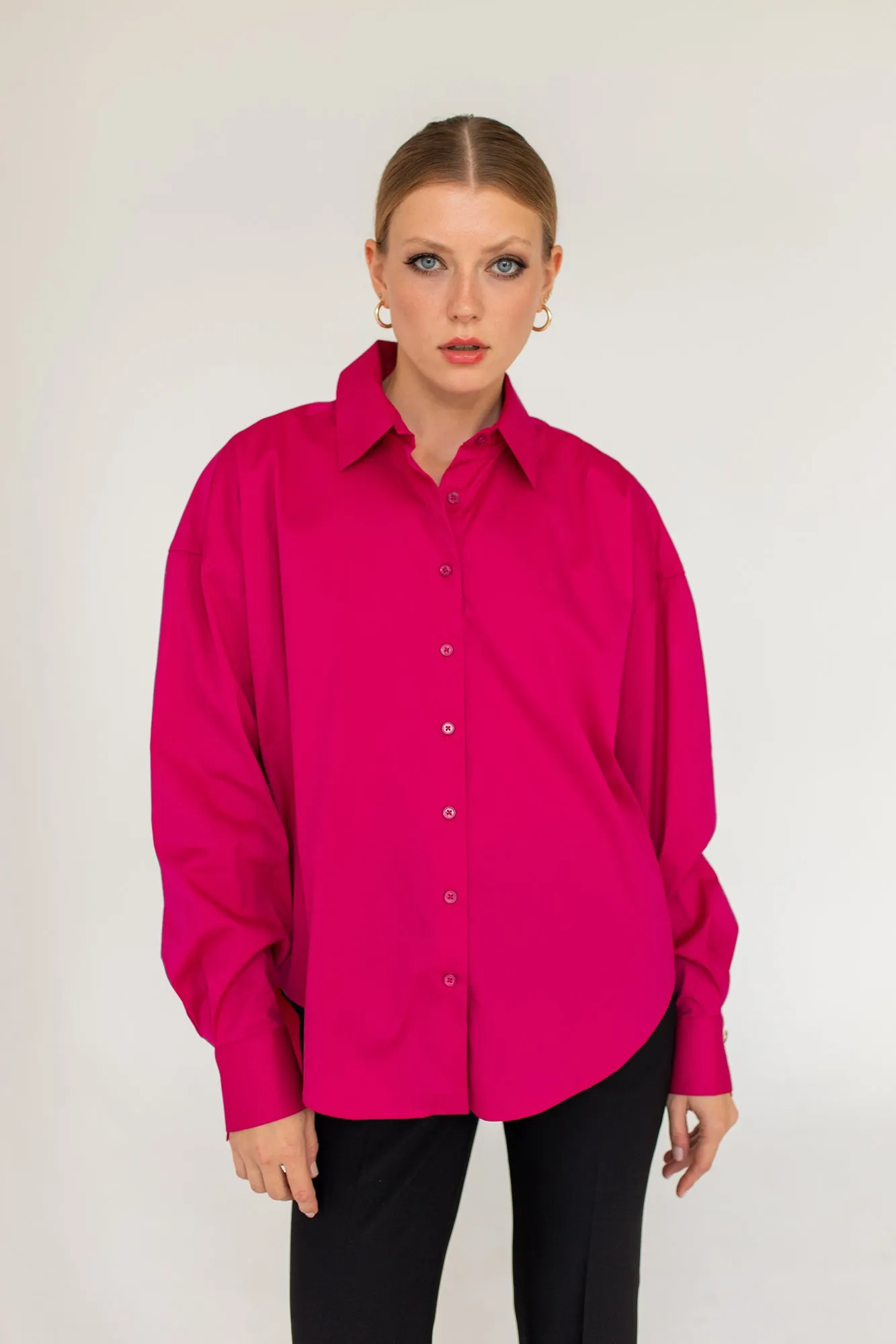 Classic Oversize Shirt Fuchsia sold by Ivalo.com