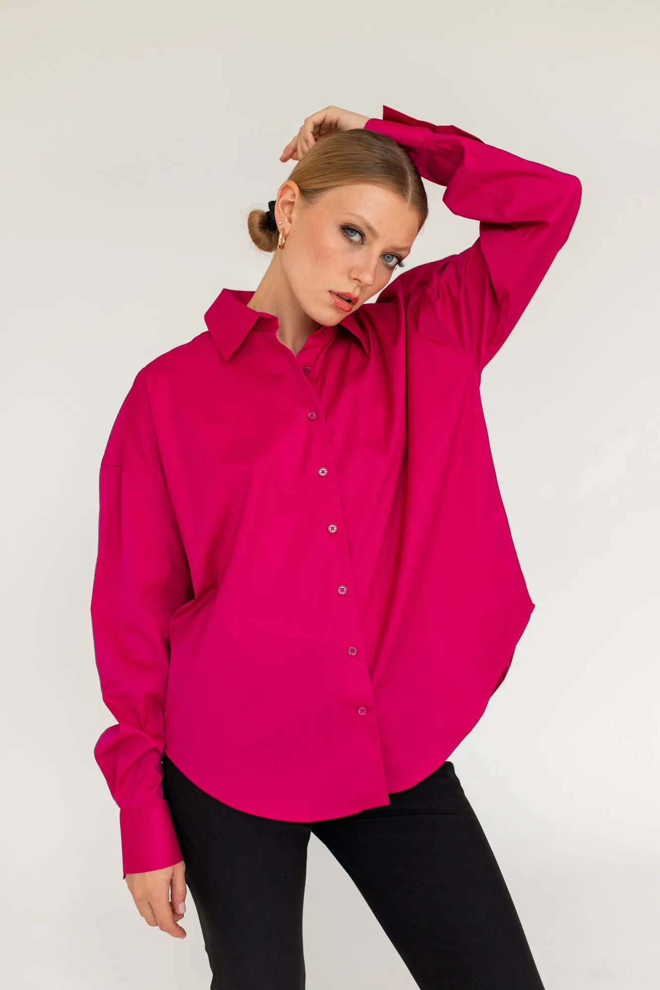 Classic Oversize Shirt Fuchsia sold by Ivalo.com product image thumbnail 5