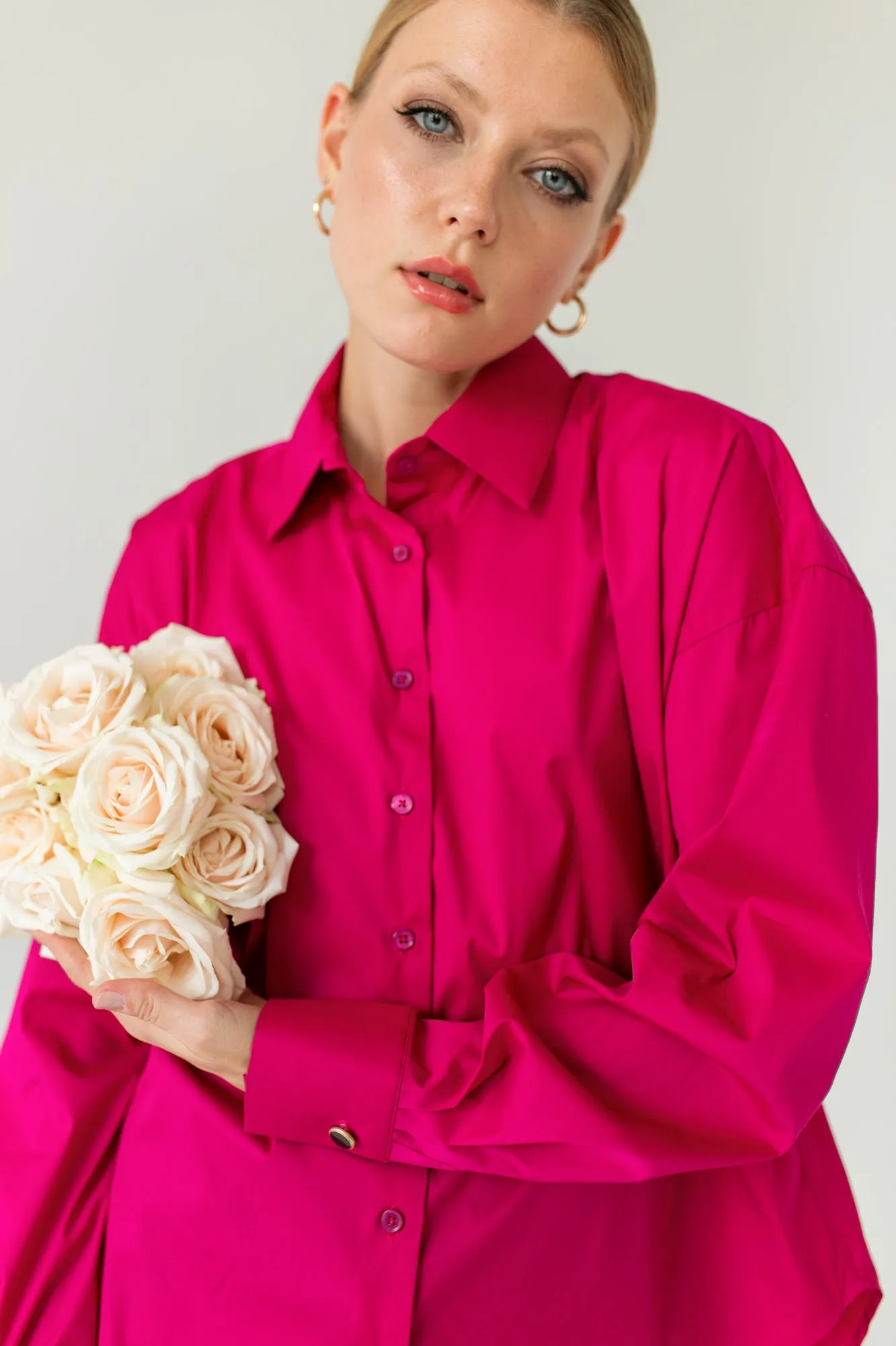 Classic Oversize Shirt Fuchsia sold by Ivalo.com product image thumbnail 3