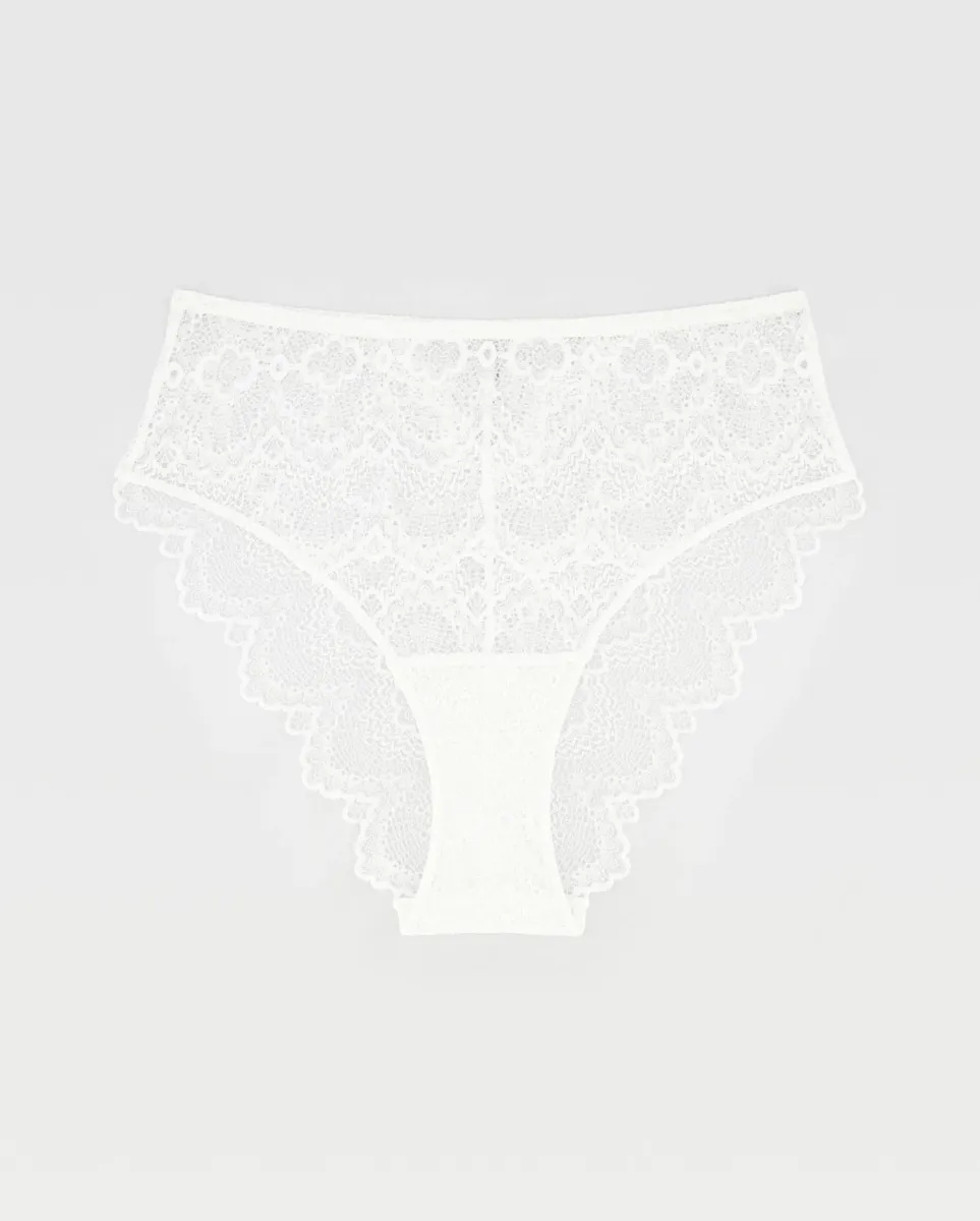 Lace High Cut Briefs Blanche White sold by Ivalo.com