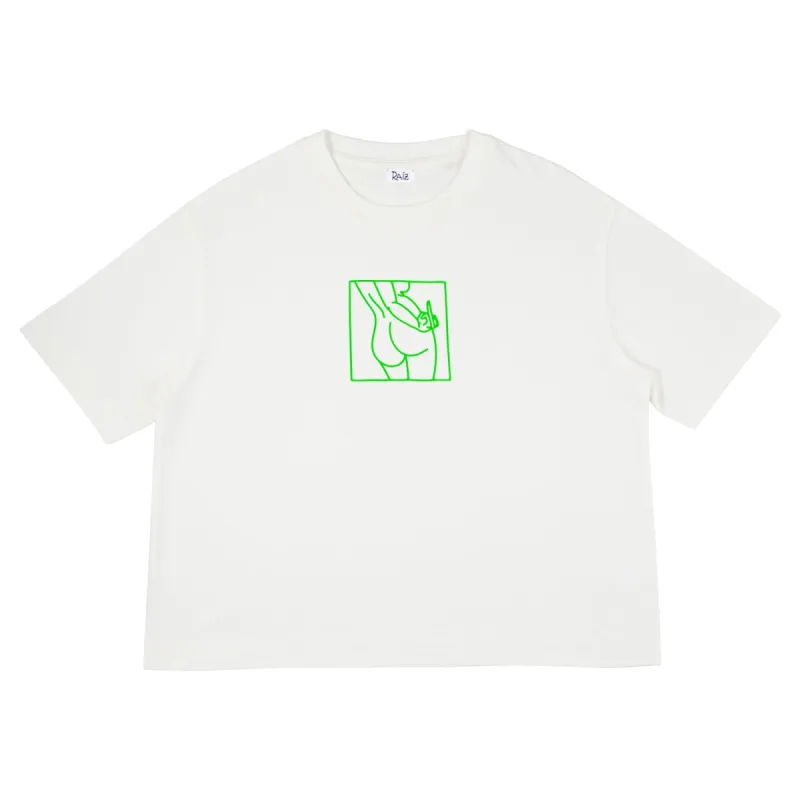 Crop Middle Finger T-Shirt White sold by Ivalo.com