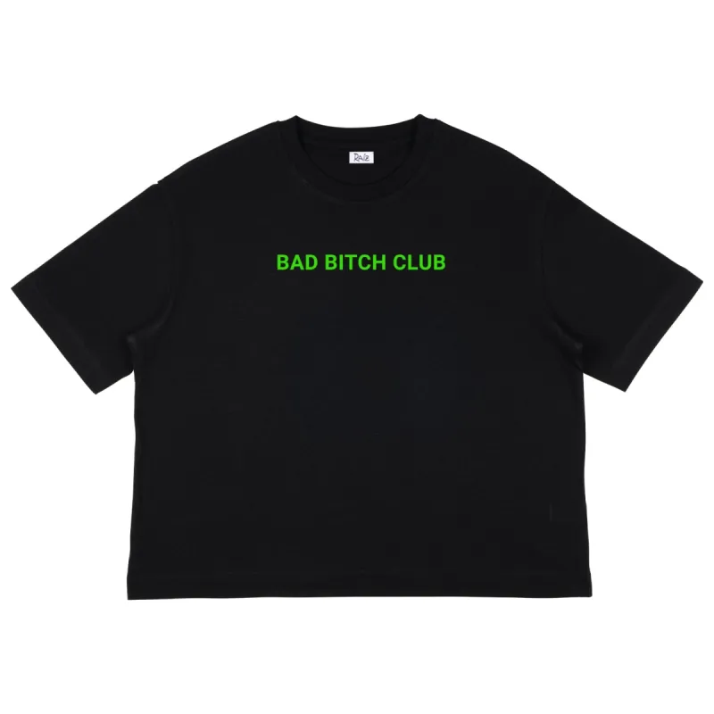 Crop Bad Bitch Club T-Shirt Black sold by Ivalo.com