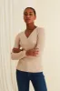 May Fitted Viscose Knit Top Sand sold by Ivalo.com