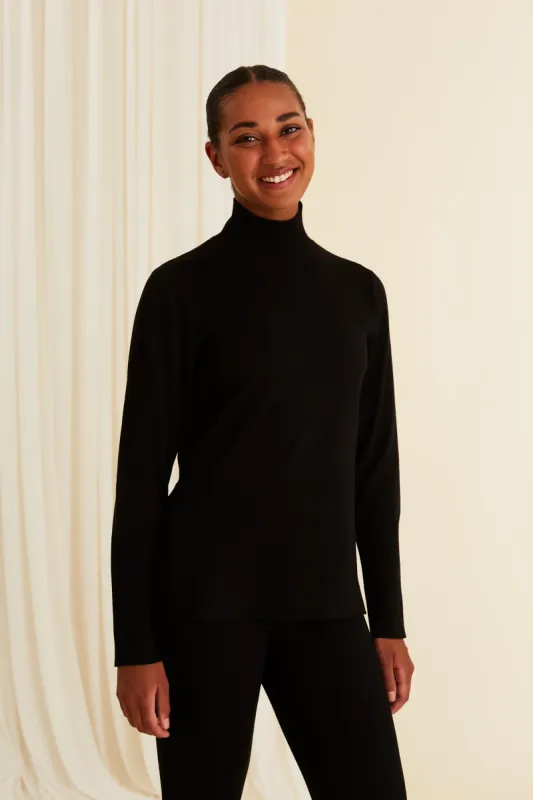 Maxine High Neck Jumper Black sold by Ivalo.com