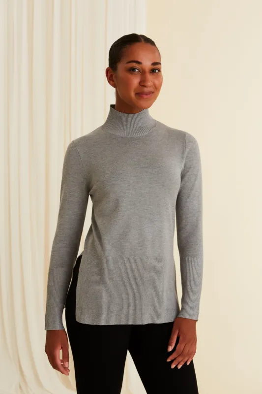 Maxine High Neck Jumper Grey sold by Ivalo.com